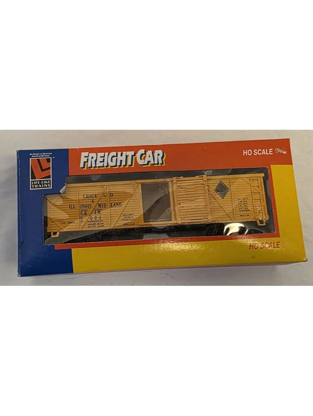 Life-like Trains Yellow Box Freight Car 8417 Obwb Cim Vintage in Box